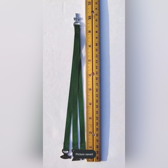 James Avery Sterling Silver 925 3 Ribbon Green Bookmark Cross Dove RETIRED - Picture 5 of 7